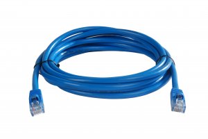 aboutSAGA 3ft Cat 5E Snagless Cable with boots in Blue