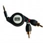 aboutSAGA 2.6ft Retractable 3.5mm Mini plug to 2 RCA plugs
