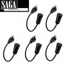 5-pack 1ft Power Strip Extension/Outlet saver - extends AC outlet useful space