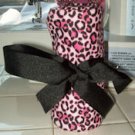 Pink Cheetah 16 count Crayon Roll