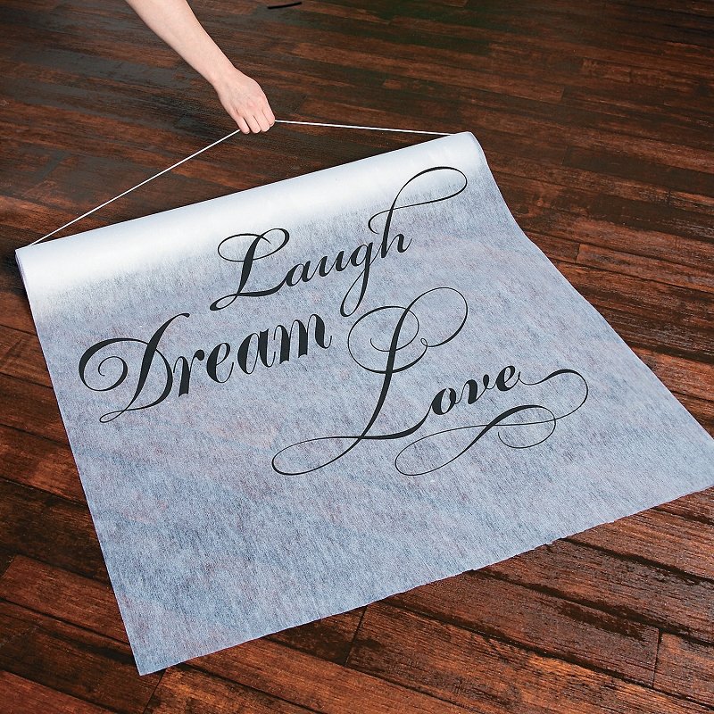 Laugh, Dream, Love Aisle Runner