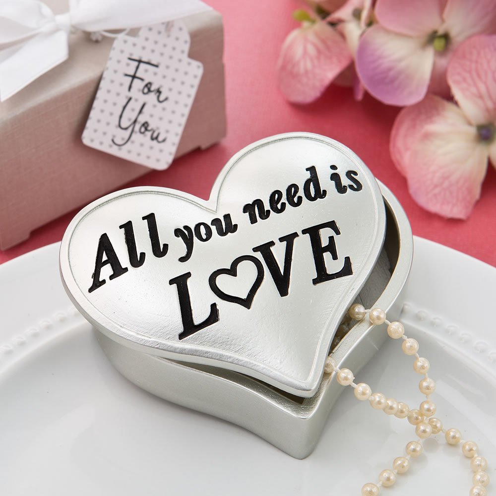 All you need is love heart shaped trinket box