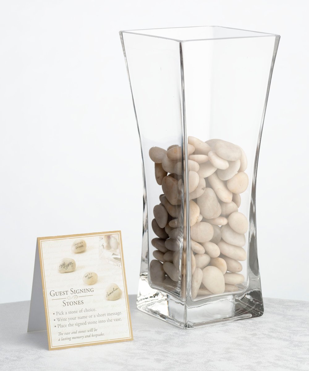 Signing Stones with Vase ~ Guest Book Alternative