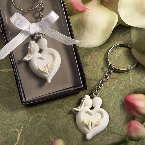 Bride & Groom Design Keyring Favors