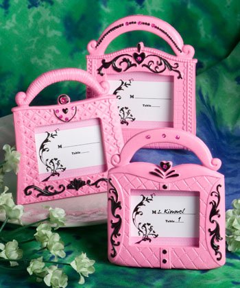 Pretty in Pink Collection handbag design place card frames