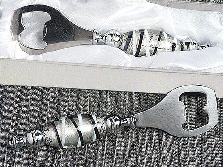 "Murano art deco" collection bottle opener favor