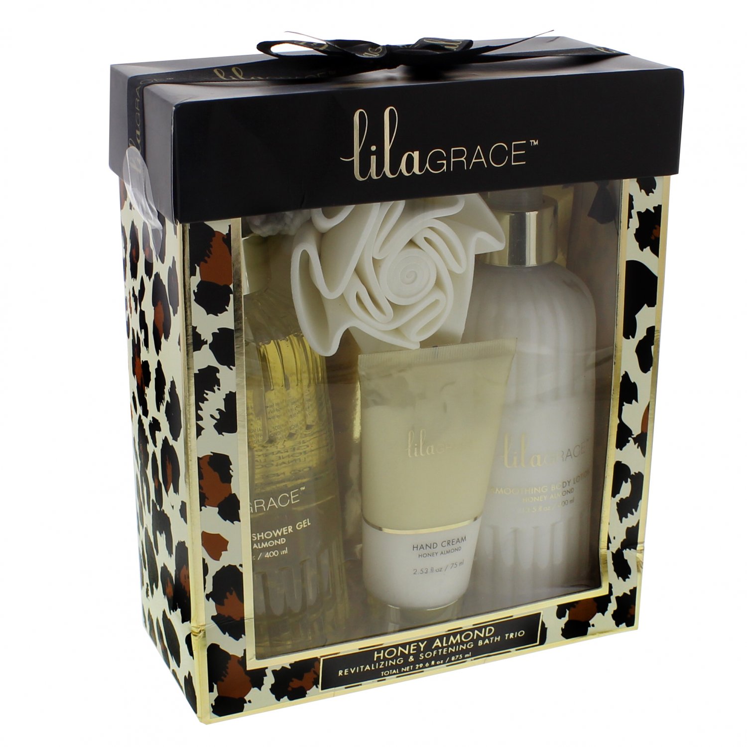 Lila Grace Leopard Bath Gift Set