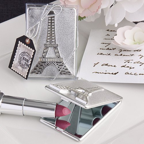 Eiffel Tower design mirror compact favors