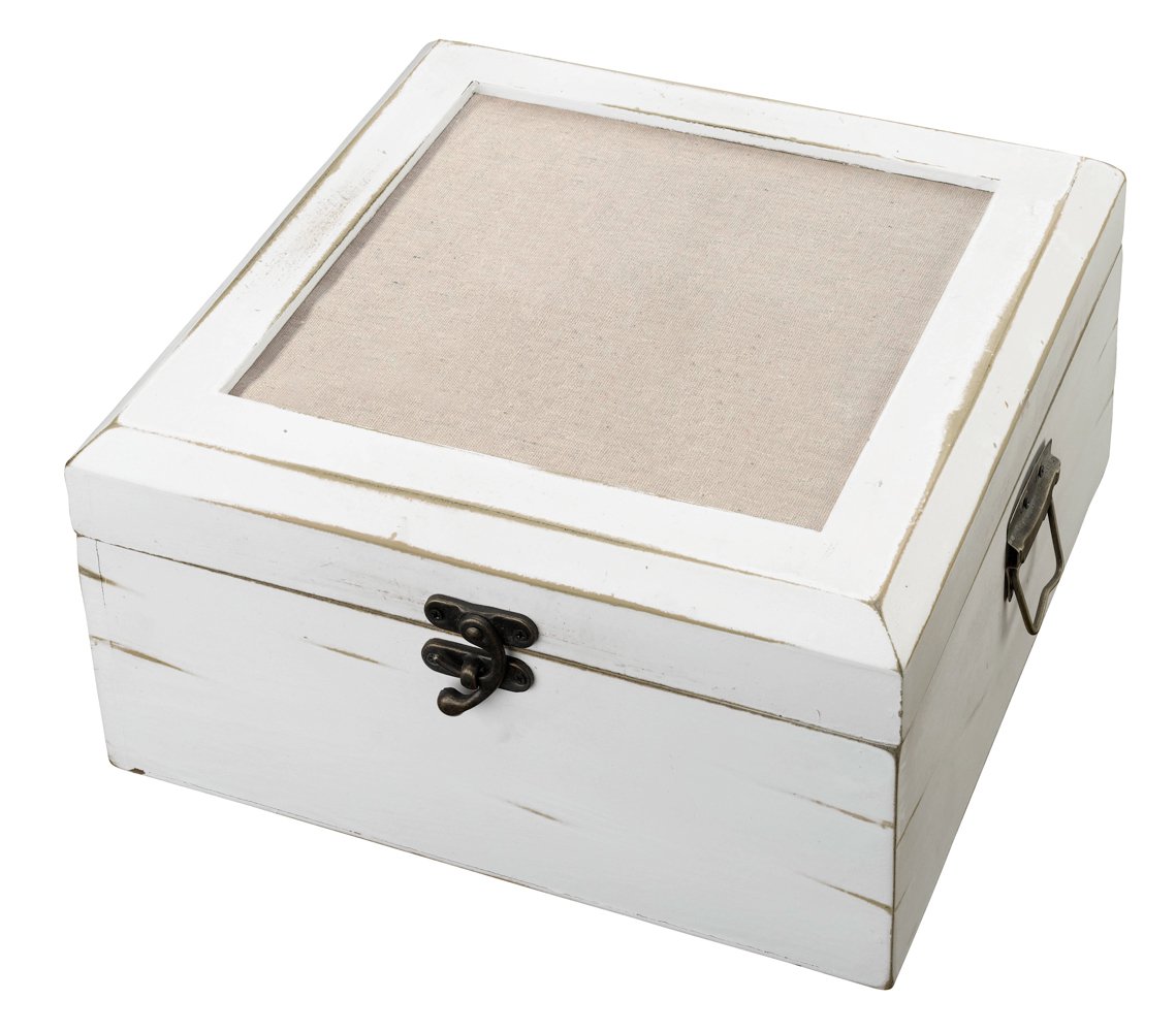 Antique White Card Box - Blank