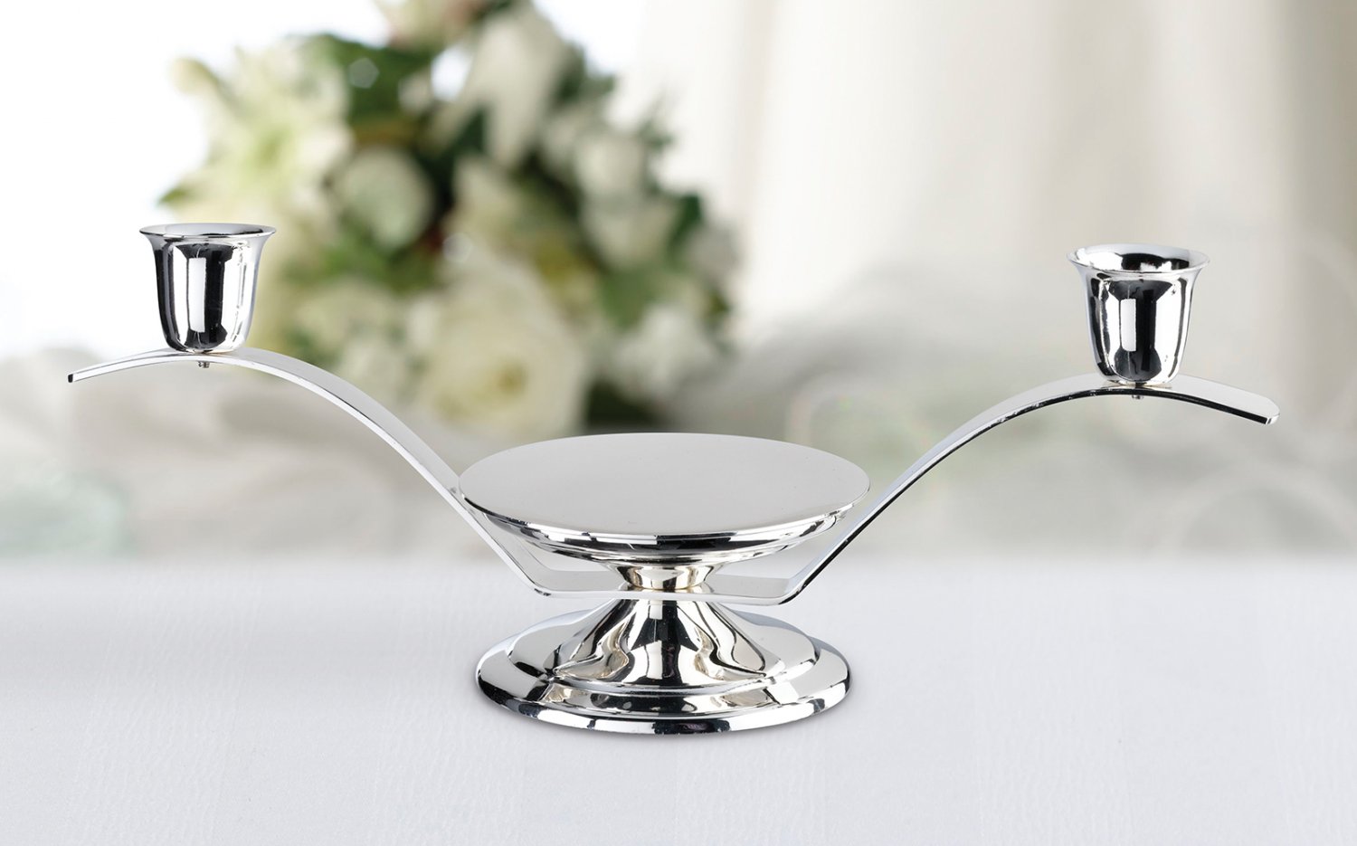 3 In 1 Silver Candle Holder