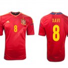 XAVI #8 SPAIN Home Soccer Jersey 2012 - M