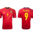 TORRES #9 SPAIN Home Soccer Jersey 2012 - M