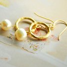 Gold plated ring with white Mother Of Pearl