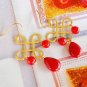 Sexy red coral earring