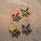 Pewter Dog Wine Charms