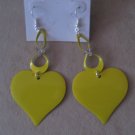 Yellow Heart Shaped Earrings