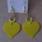 Yellow Heart Shaped Earrings