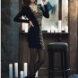 New Hot sale dresses  Black Cotton Long-Sleeved Sexy Leopard Dress