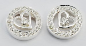 Heart Shape Diamond Earrings JE 0052