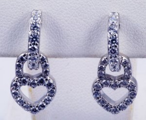 Diamond Earrings Heart Pattern JE 0007