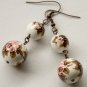 Antique Copper and Vintage Roses Earrings