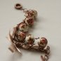 Ivory Ribbon and Japanese Roses Bracelet