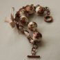 Ivory Ribbon and Japanese Roses Bracelet