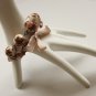 Ivory Ribbon and Japanese Roses Bracelet