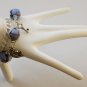 Blue Tartan and Tibetan Silver Beads Bracelet