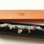 Brown Tartan and Tibetan Silver Beads Bracelet