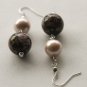 Rose Shell Pearls and Roses Earrings