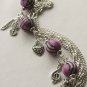 Purple Tartan and Musical Charms Bracelet