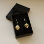 Musical Paper Beads and Black Pearls Earrings