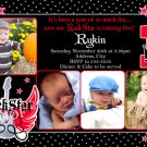 ROCK STAR ROCKSTAR 1ST 2ND 3RD Photo Birthday Party Invitations