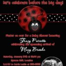 LADYBUG LADY BUG Ultrasound Photo Baby Shower Invitation