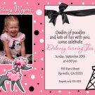 Photo PINK POODLE PARIS OH LA LA Birthday Invitations