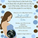 Pregnant Mommy Mom Boy Girl Ultrasound Photo Baby Shower Invitation