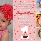 BOUTIQUE CUPCAKE CUPCAKES BIRTHDAY INVITATIONS