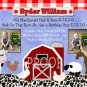 FARM BARNYARD BARN TRACTOR 1ST 2ND 3RD Photo Birthday Party Invitations