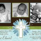 Boy Baptism Communion Christening Invitation Announcement Photo
