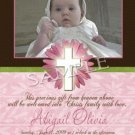 Girl Baptism Communion Christening Invitation Announcement Photo