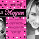 Unique Sweet Sixteen 16 Photo Birthday Party Invitation