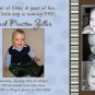Boy First 1st Birthday Party Photo Invitation Blue Chocolate Brown