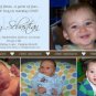 Boy First 1st Birthday Party Photo Invitation Blue Chocolate Brown