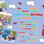 Fun to Be One Airplane First 1st Birthday Photo Party Invitations
