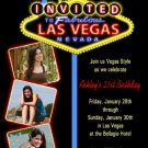 WELCOME TO LAS VEGAS SIGN BIRTHDAY INVITATIONS