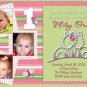 PRINCESS CROWN TIARA 1st First Birthday Party Invitation