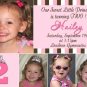 PRINCESS CROWN TIARA 1st First Birthday Party Invitation