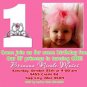 PRINCESS CROWN TIARA 1st First Birthday Party Invitation