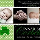 IRISH BLESSING SHAMROCK Baby Boy Birth Announcement